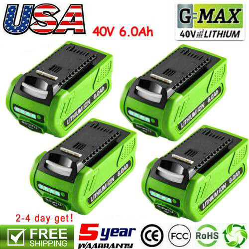 40V 6.0AH Lithium Battery For Greenworks 29462 BAF724 40 Volt G-MAX Cordless USA gallery