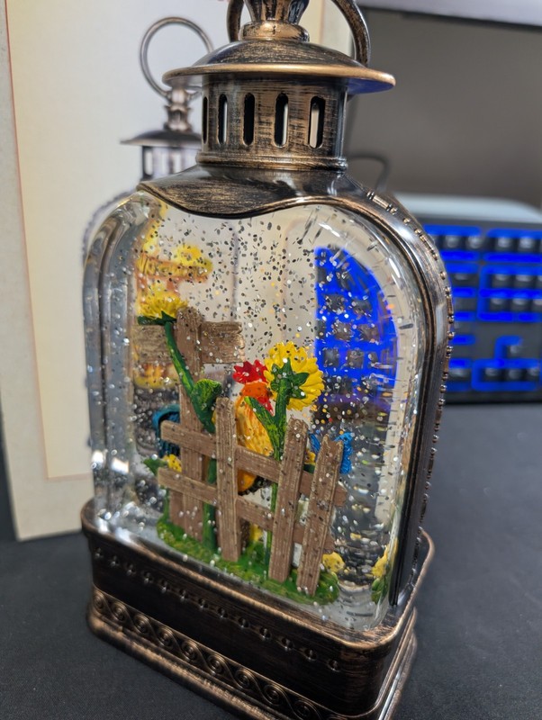 Cracker Barrel Rooster Welcome Lantern Glitter Globe gallery