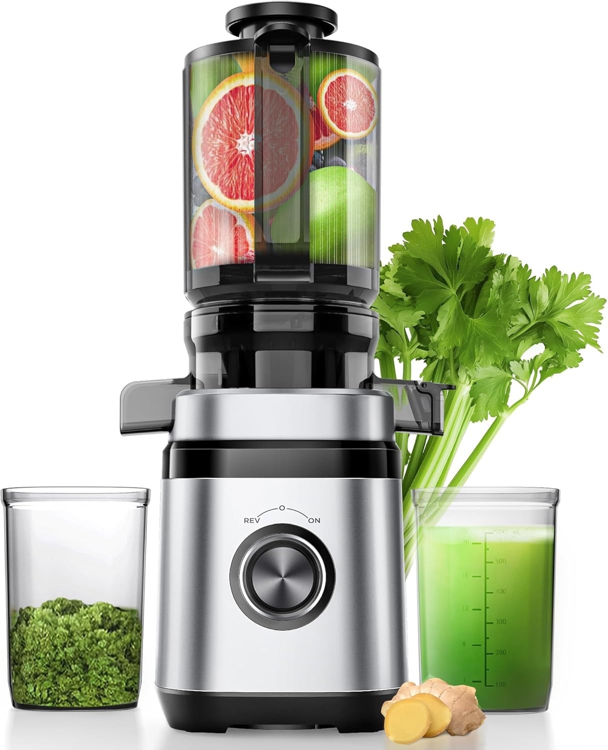 Juicer Machines, Cold Press Juicer with Wide Feed Chute Slow Masticating Juicers gallery