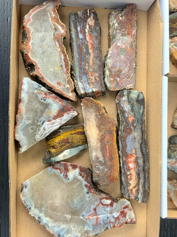 Morocco Agate Crystal Slices Rough Lapidary Material gallery