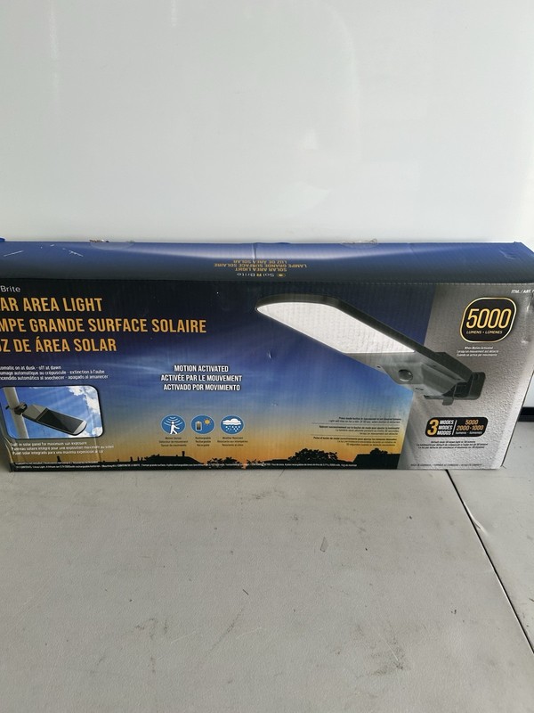 SOL‑R‑BRITE Solar Area Light Motion Activated Yard Driveways Gardens Patio 5000L gallery