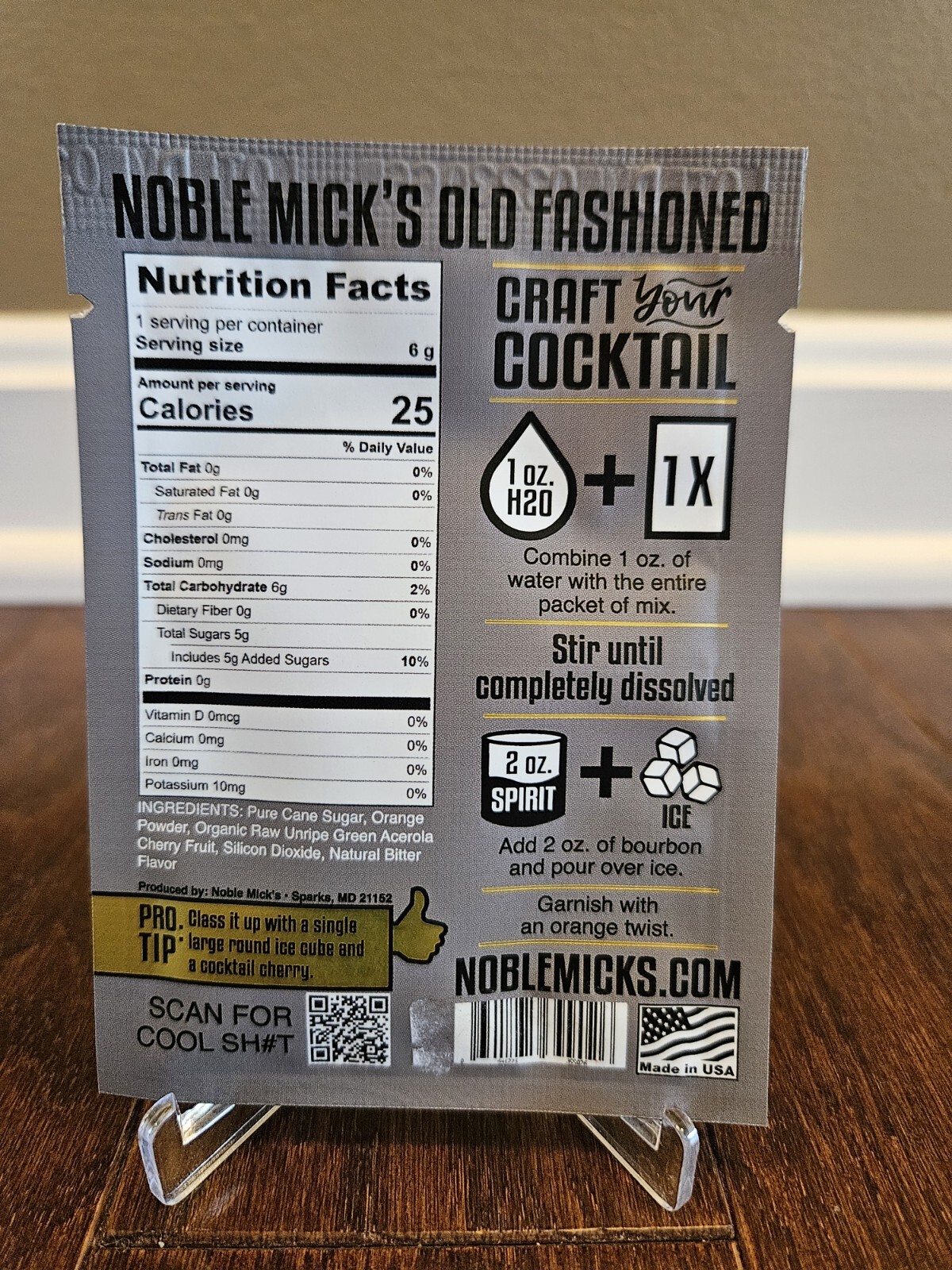 Noble Mick's Old Fashioned Craft Cocktail Mix 🥃 1 packet makes 1 drink gallery