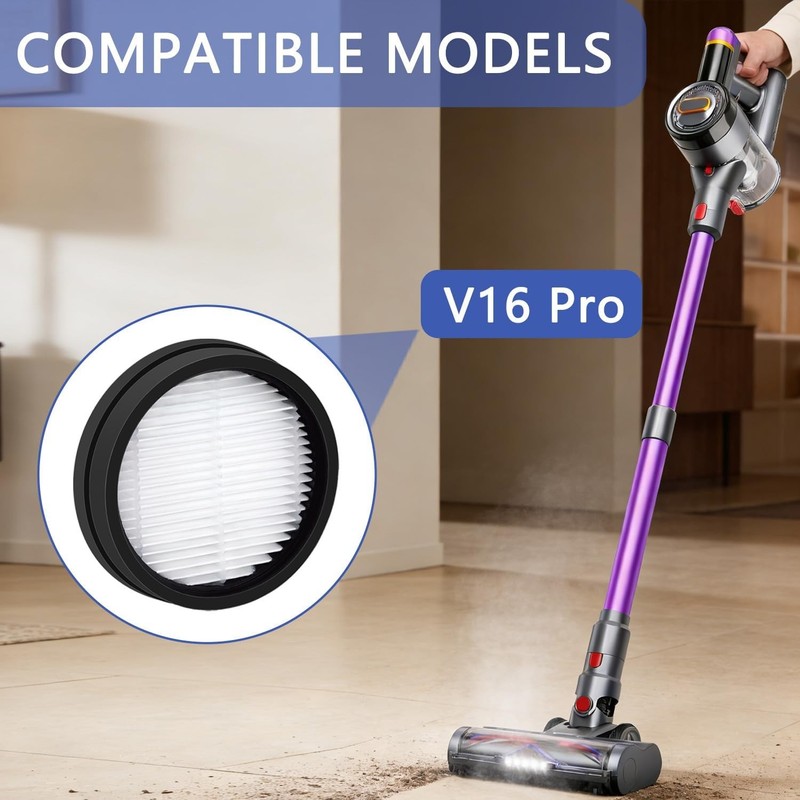 Filter Replacement Compatible with VIAFLY V16Pro Cordless Vacuum Cleaner 4 gallery