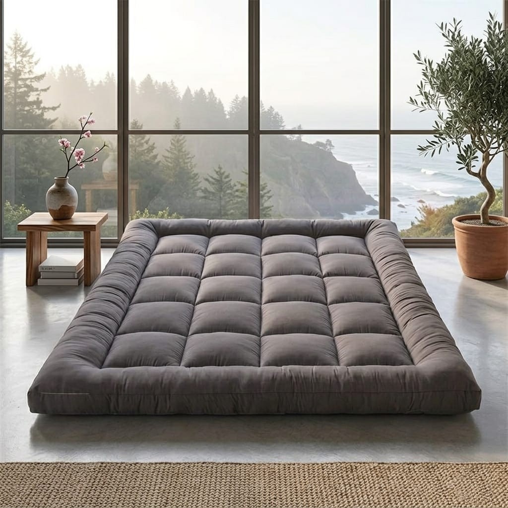Japanese Floor Mattress Foldable Futon Mattress Sleeping Tatami Mat Camping Pad gallery