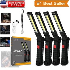 4-Pack Rechargeable Work Lights with 700 Lumens & 5 Modes – Perfect for Repairs