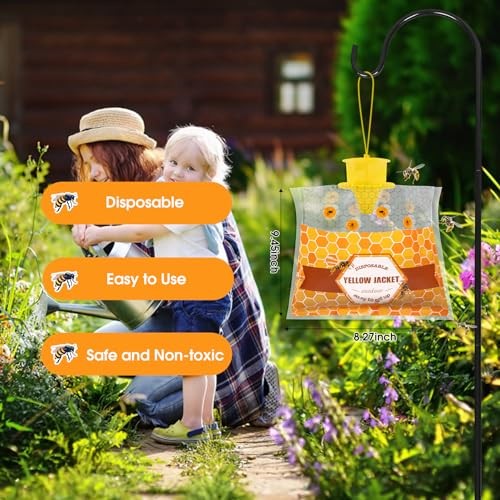 Disposable Wasp Traps Outdoor Hanging Carpenter Bee Traps for Outside 6 Pack gallery