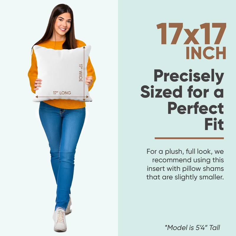 Synthetic Down Alternative Pillow Inserts for Shams - Comfy Pillows for Sleep... gallery