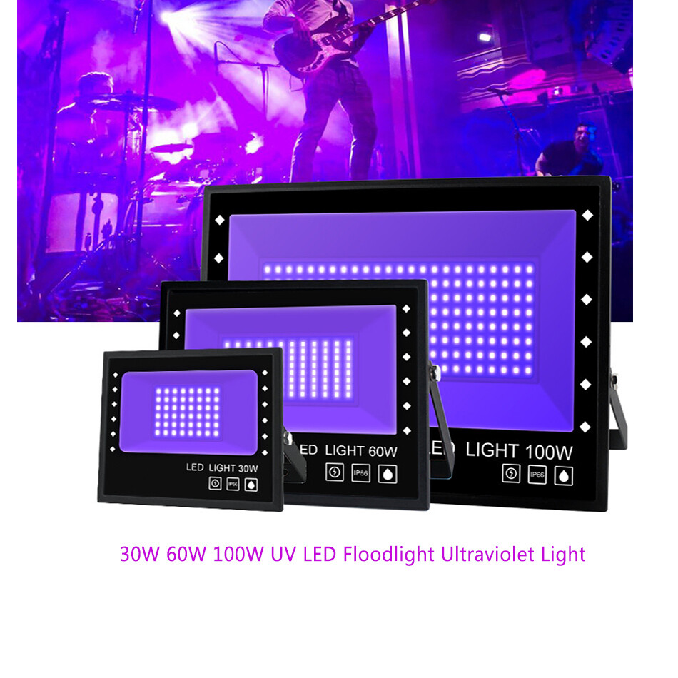 30W 60W 100W UV LED Floodlight Ultraviolet Light AC85-265V led lamp waterproof gallery