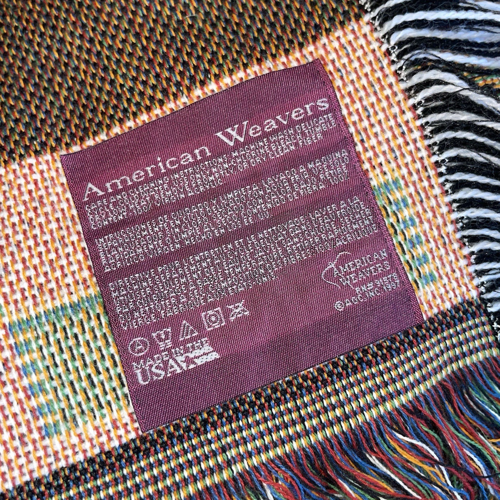 90’s American Weavers Made In USA Christmas Tapestry Throw Blanket Teddy Bears gallery