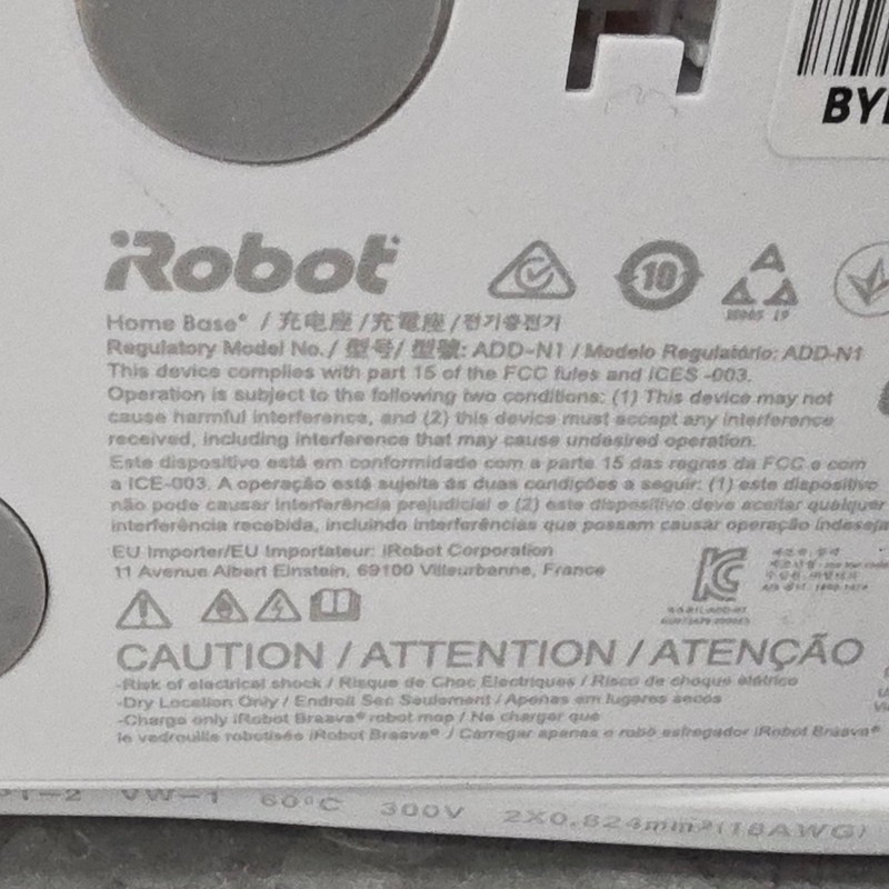 iROBOT ROOMBA Docking Station Home Base ADD-N1 BRAVA M6 14.5V - WHITE gallery