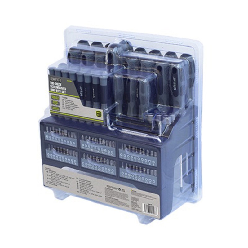 Master Mechanic Screwdriver & Bits Made of Chrome Vanadium Steel, 100 Piece Set gallery