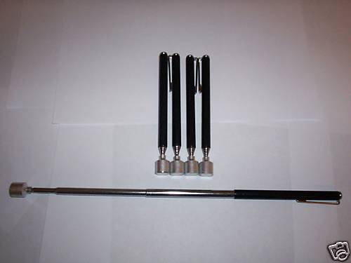 3 TELESCOPING 8LB PICK-UP MAGNETS 24" LONG POCKET CLIP gallery
