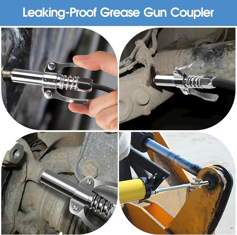 Grease Coupler Tips - Lock n Lube, Leak Proof 12000 PSI, Dual Handle, for 1/8" N gallery