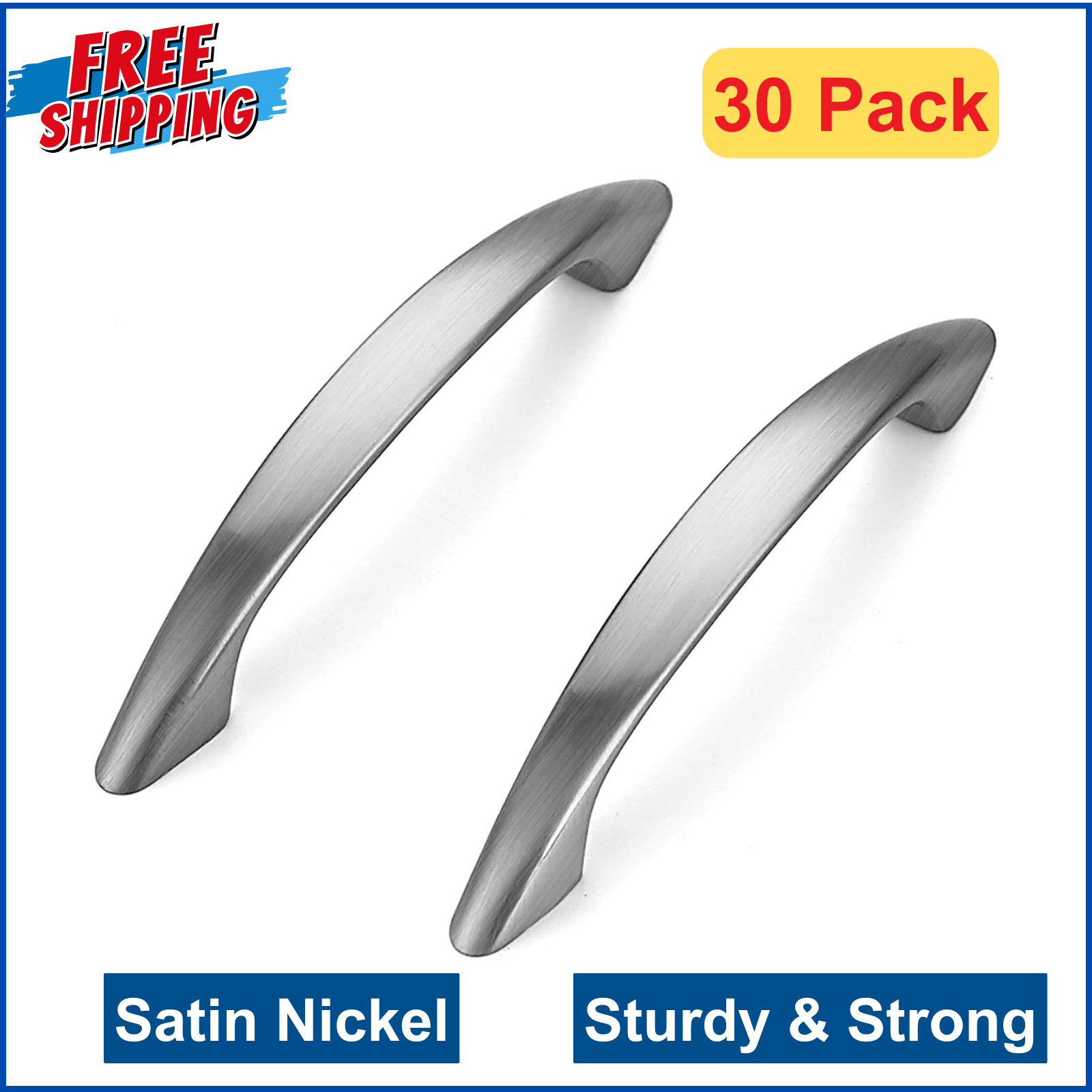 30 Pack 3 Inch Kitchen Cabinet Handles Satin Nickel Cabinet Pulls Brushed Nickel gallery