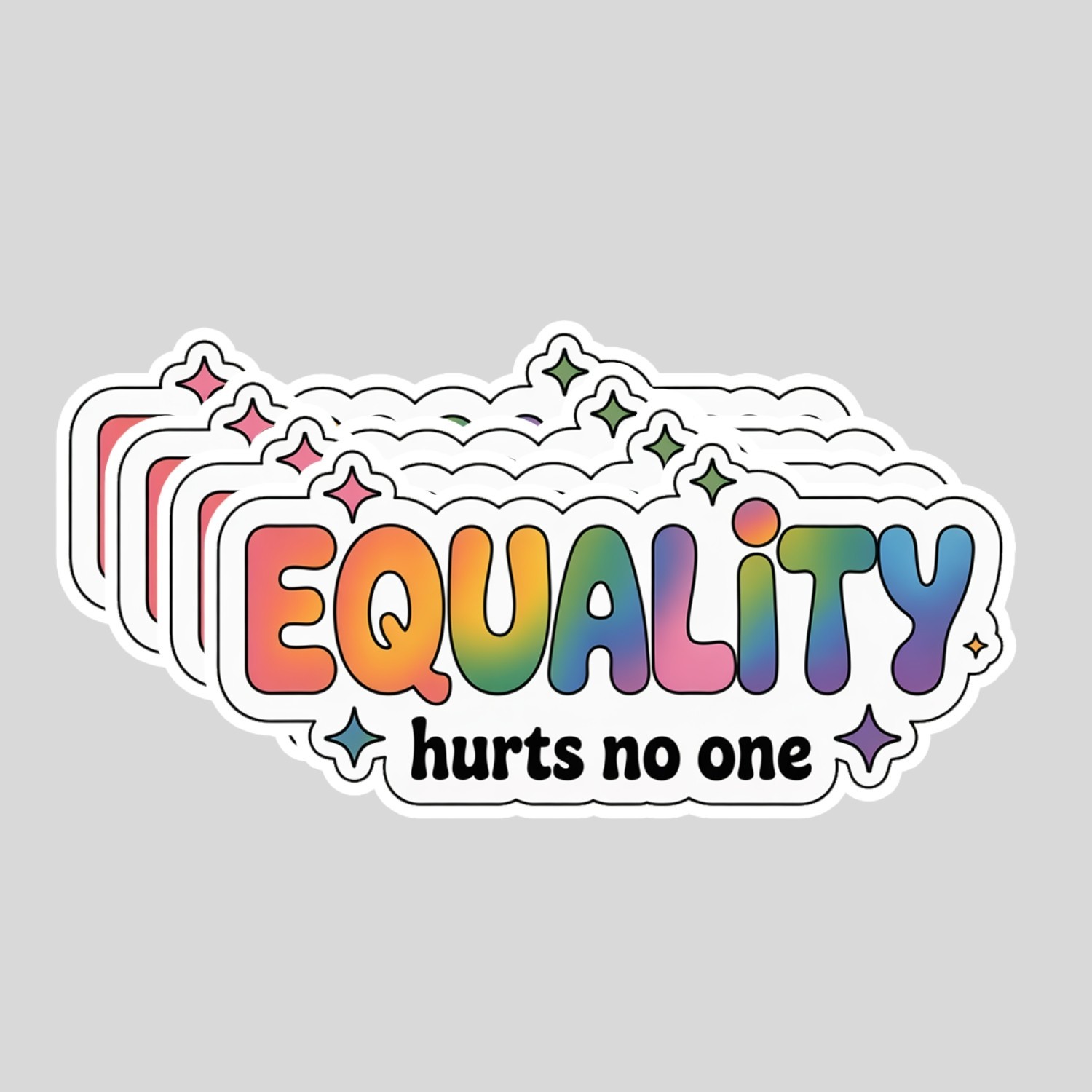 4PCS “Equality Hurts No One” Stickers – Human Rights & Inclusion Vinyl Decal gallery