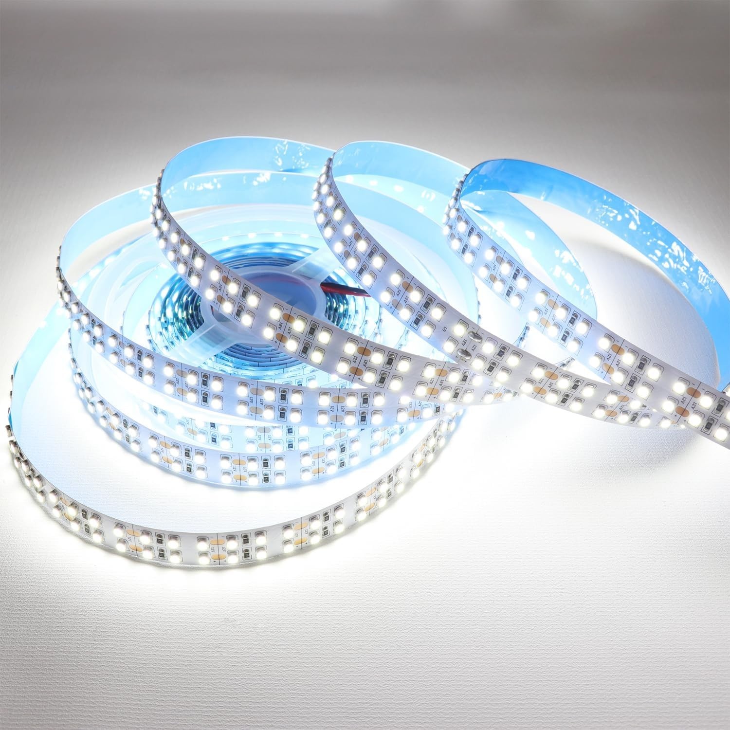 3528 SMD Cold White 6000K LED Strip Lights DC 12V Double Row 1200LEDs Flexibl... gallery