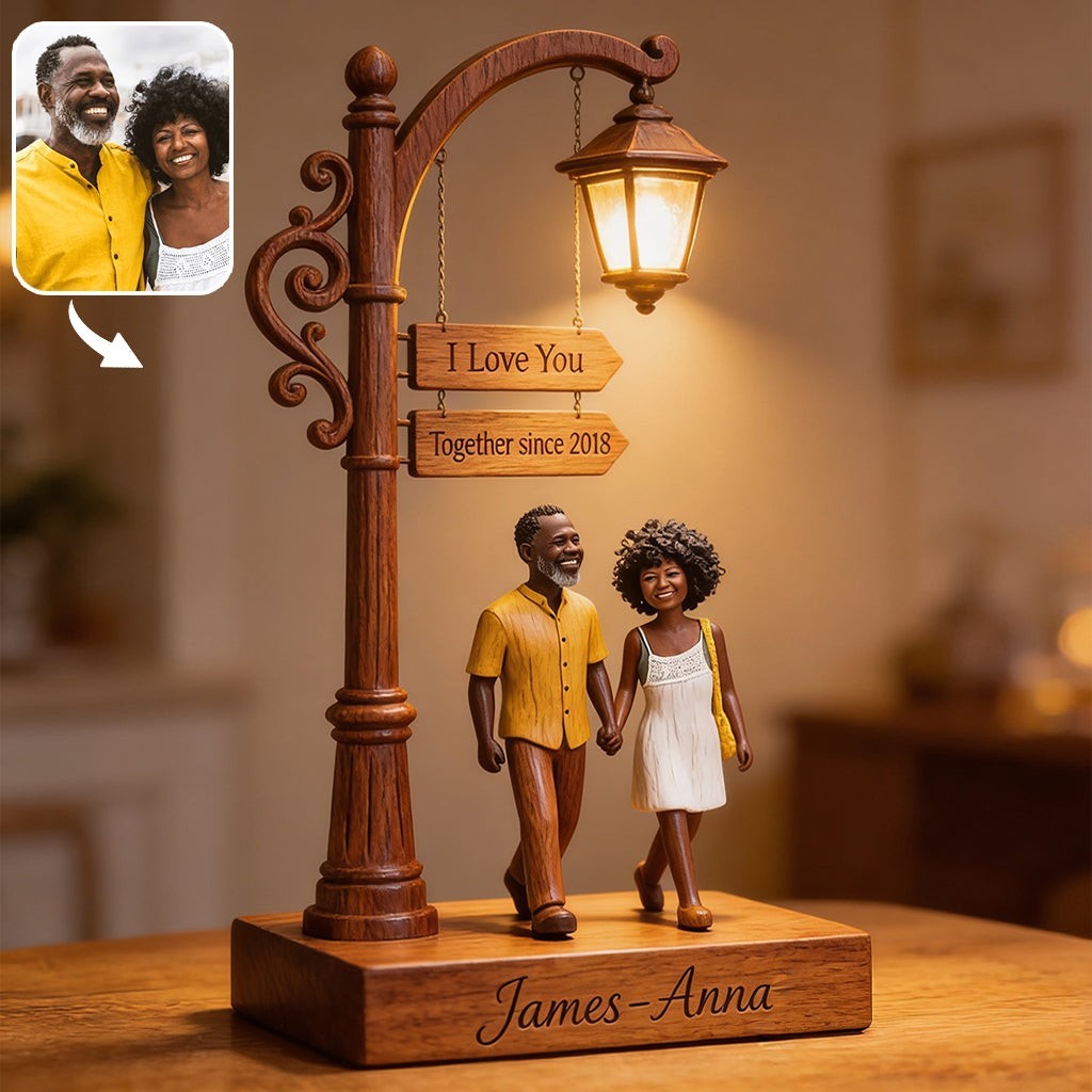Custom Photo Couple Lamp Acrylic Block Personalized Anniversary Gift gallery
