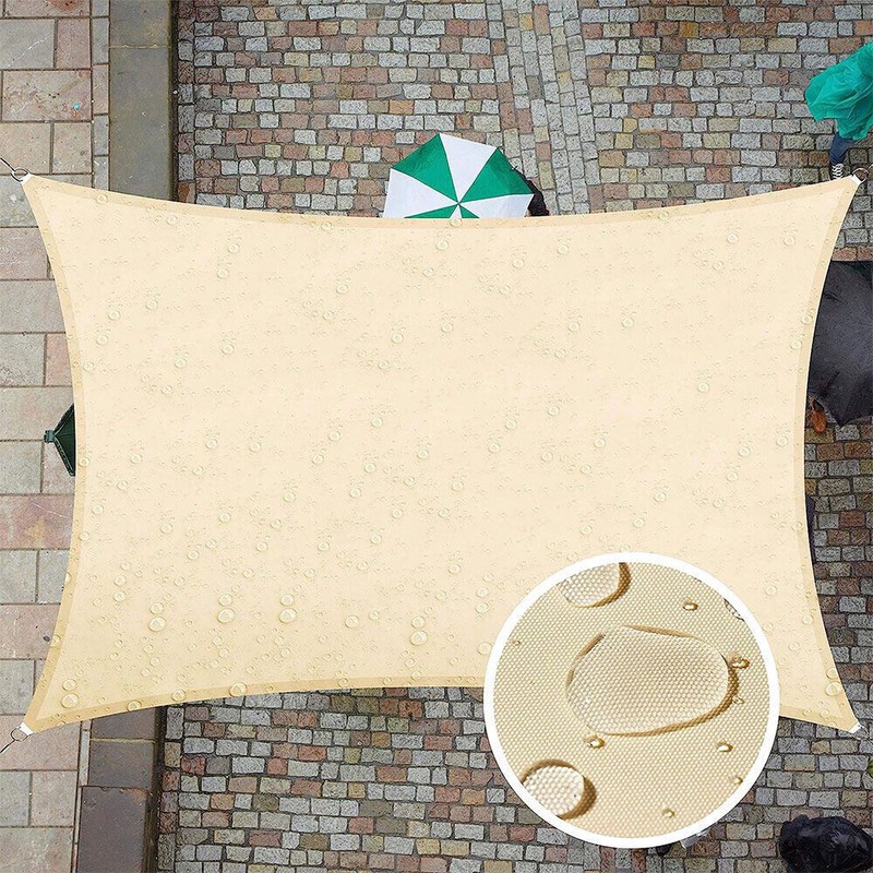 Waterproof Shade Sail Rectangle Sun Canopy Cover for Garden Patio Awning Outdoor gallery