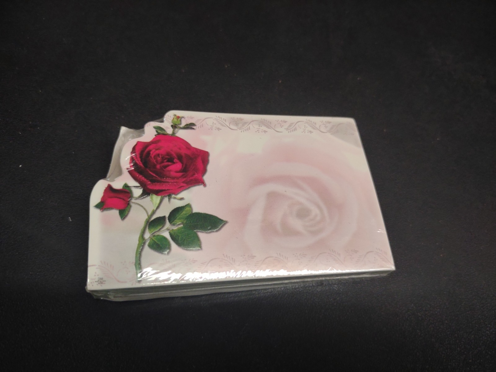 50 Floral Enclosure Cards, No Message, Blank With Raised Roses & Border Card gallery