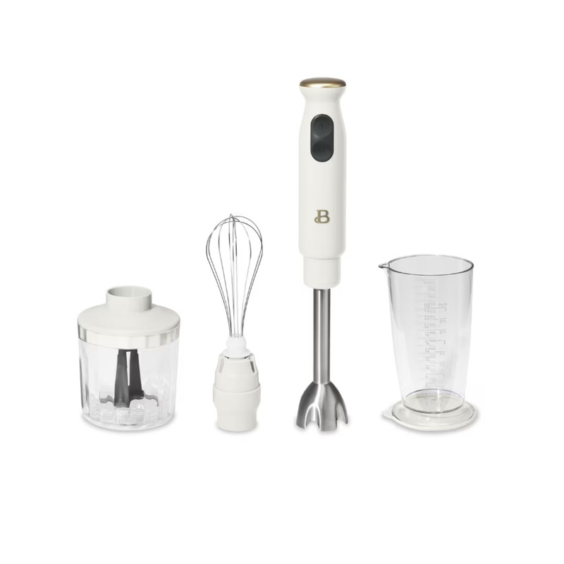 Beautiful 2Speed Immersion Blender Chopper&Measure White Icing by Drew Barrymore gallery
