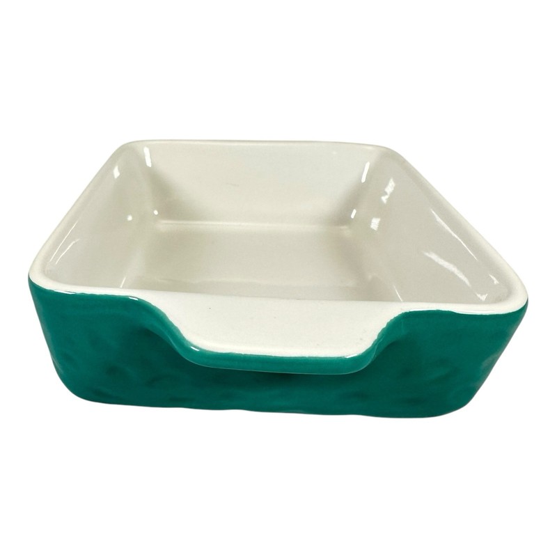 CERAMIC BAKING DISH Ceramic Bakeware AISBUGUR Aqua 6" x 5" x 1.75" gallery