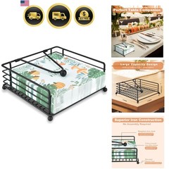Napkin Holder for Table & Kitchen – Modern Flat Napkin Dispenser for Home & O…