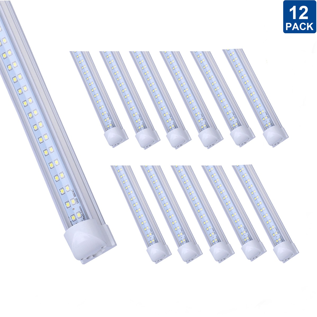 12 Pack 8FT Led Shop Light Fixture 8 Foot Led Tube Light 72W T8 Integrated Bulbs gallery