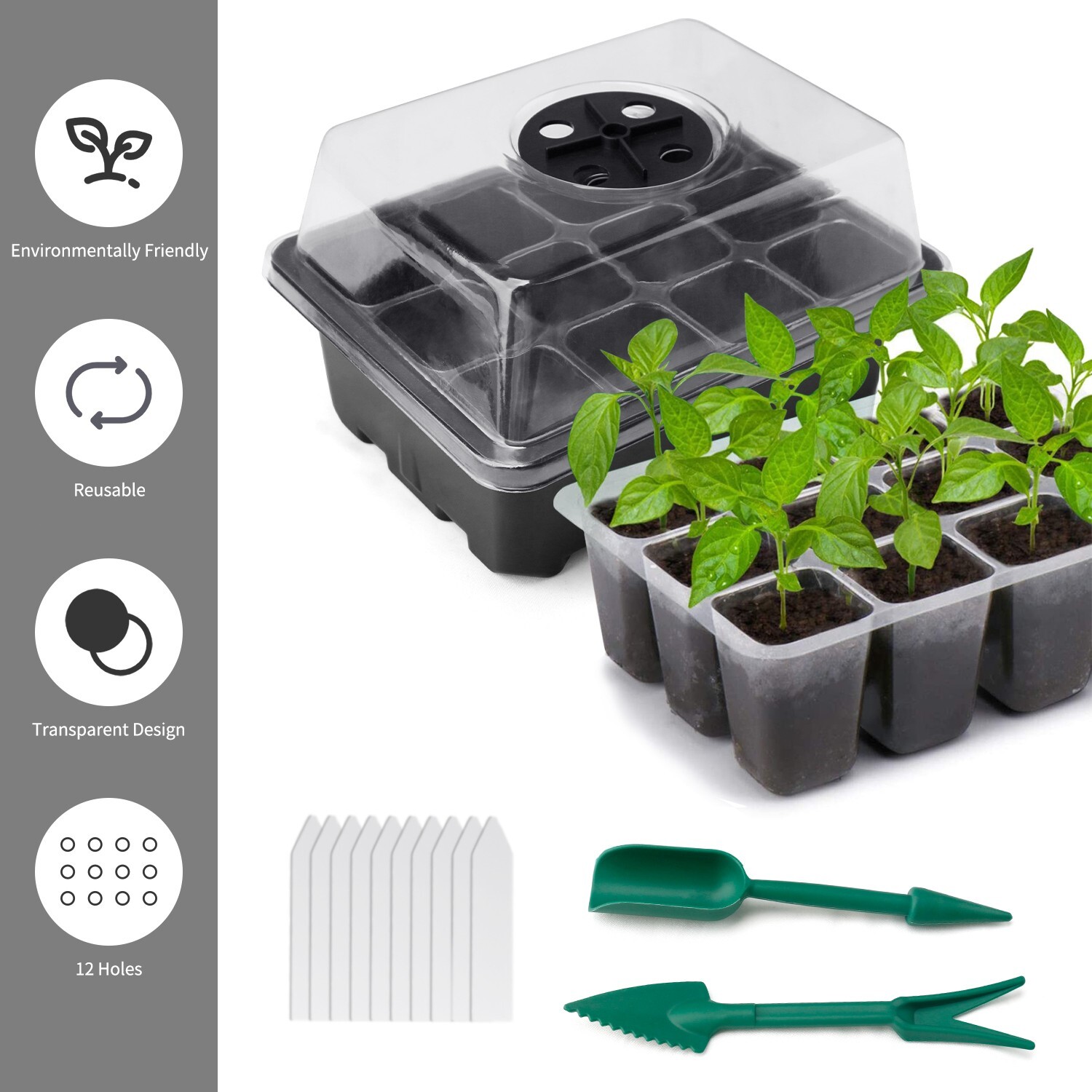 Plant Grow Kit Seed Trays Reusable Starter Cloning Propagation Germination Dome gallery