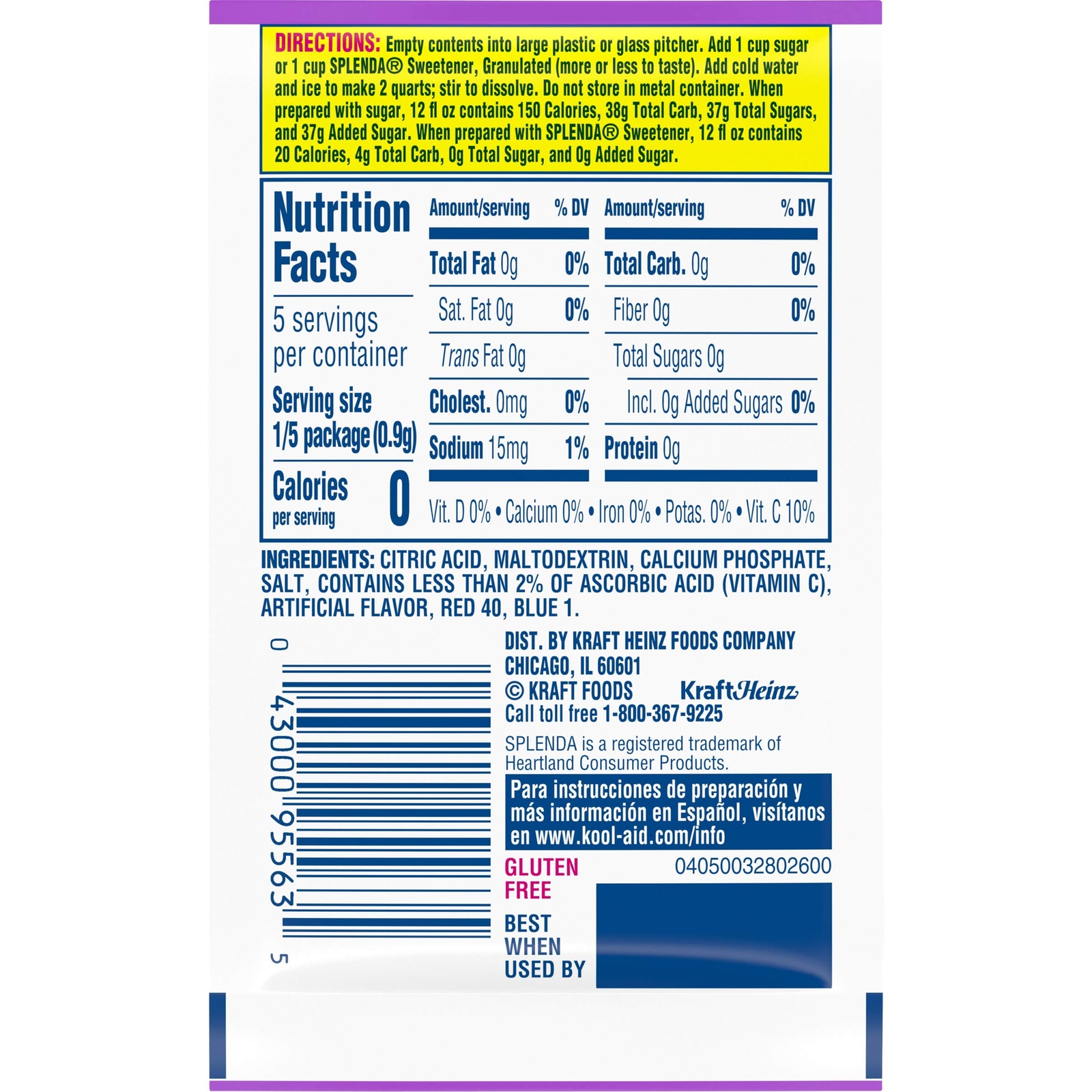 Kool-Aid GRAPE Flavored Unsweetened Caffeine Free Drink Mix, (Pack of 48) gallery