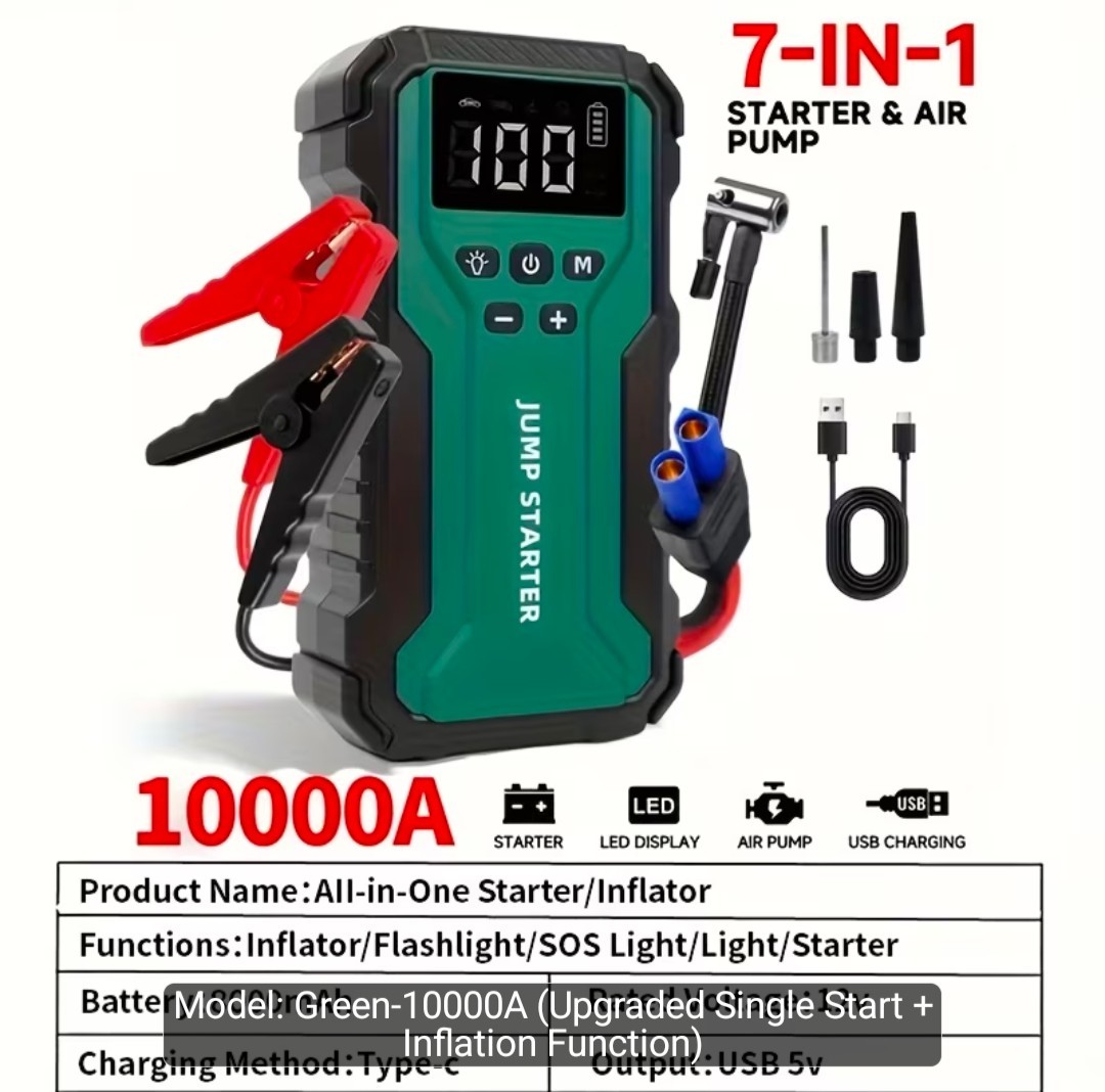 10000A 7-in-1 Multi-functional Emergency Start Power Supply with Air Pump,... gallery