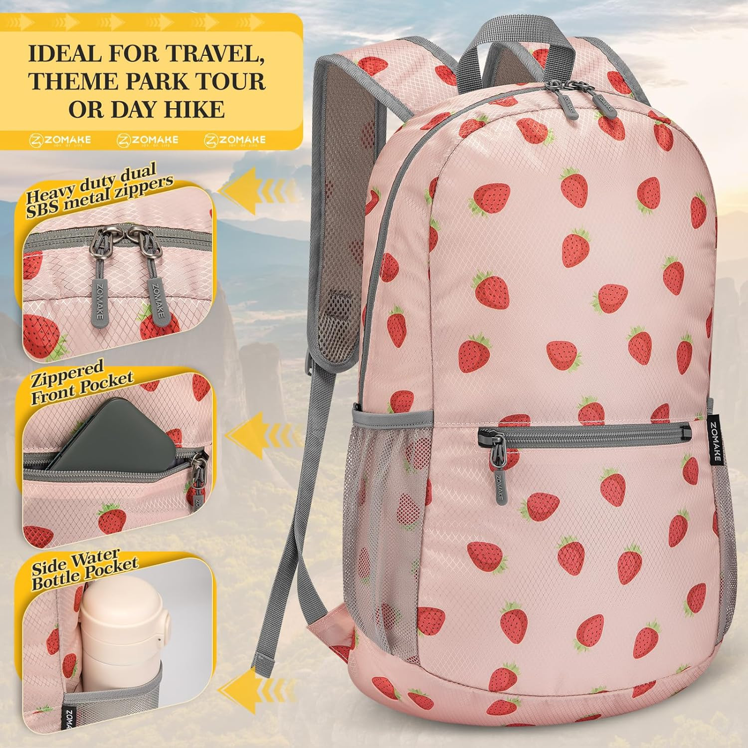 Ultra Lightweight Hiking Backpack 20L, Packable Small Backpacks Water Resistant 4