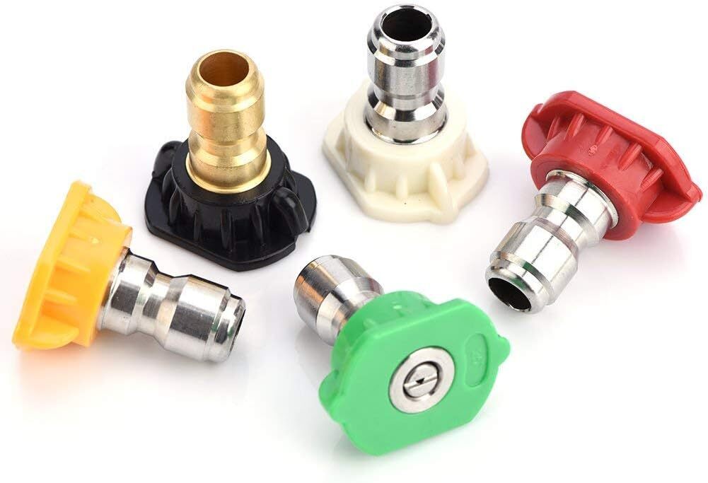 5Pcs Pressure Washer Spray Tips Nozzles High Power Kit Quick Connect 1/4" SET gallery