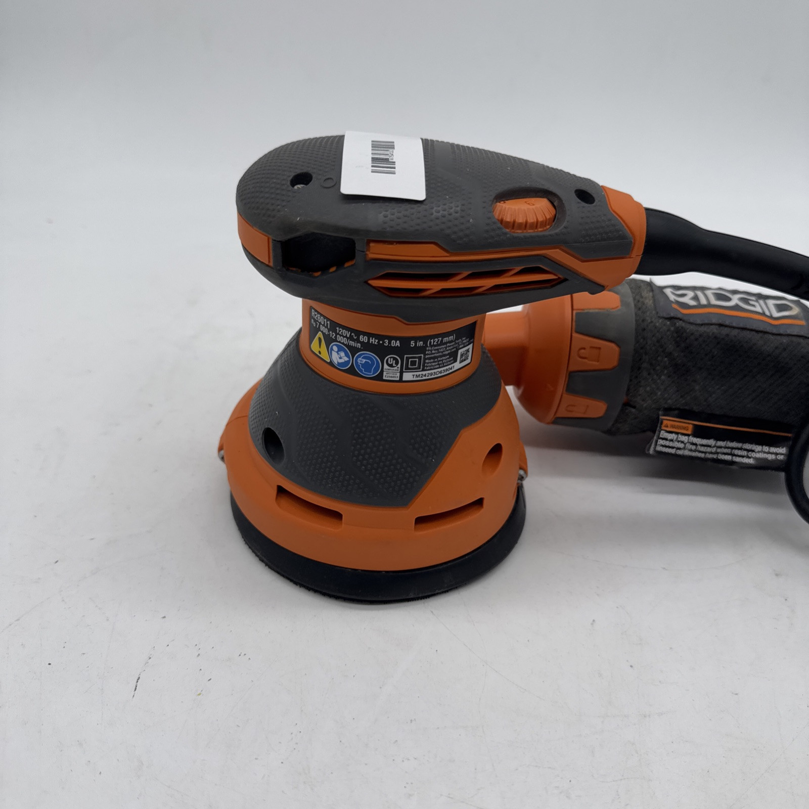 RIDGID 5in 120V Random Orbit Sander (R26011) i53 gallery