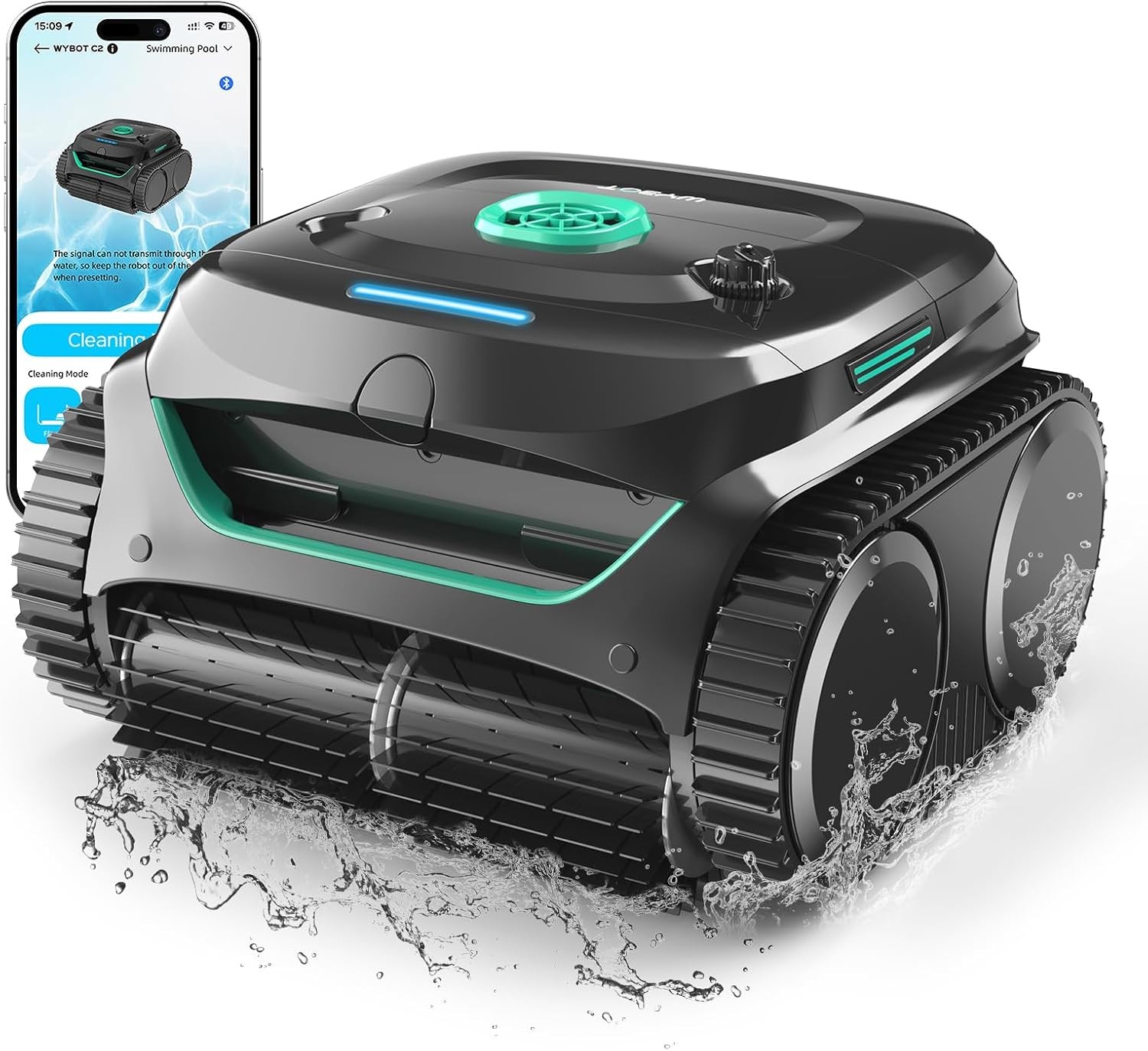 WYBOT C2 Cordless Robotic Pool Cleaner, up to 2152 Sq.ft Cleaning Modes BGrade gallery