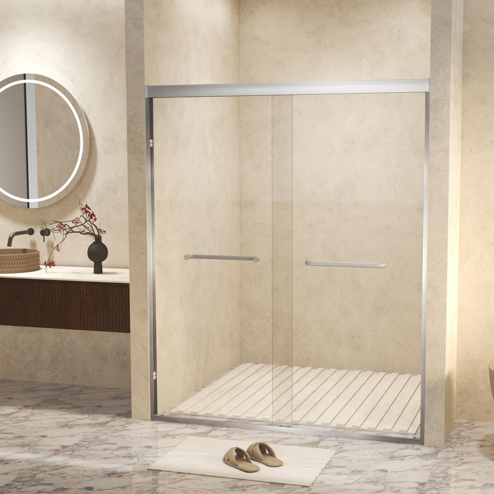 44-48" x 72" Tempered Glass with Explosion Film, Aluminum Frame Double gallery