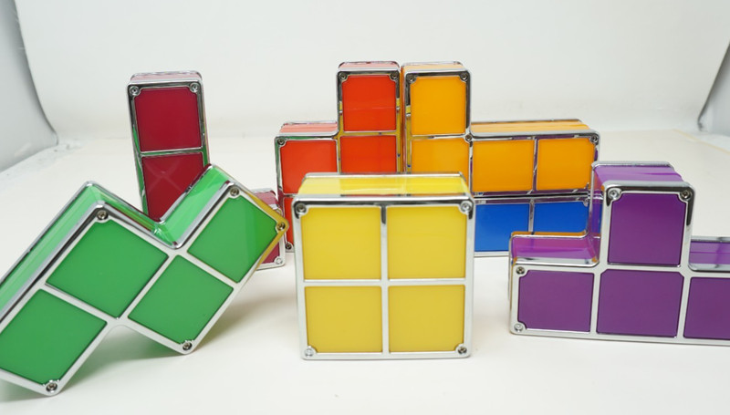 Tetris Stackable Lamp Multicolor Moveable Blocks Night Light 7 Pc Puzzle - Works gallery