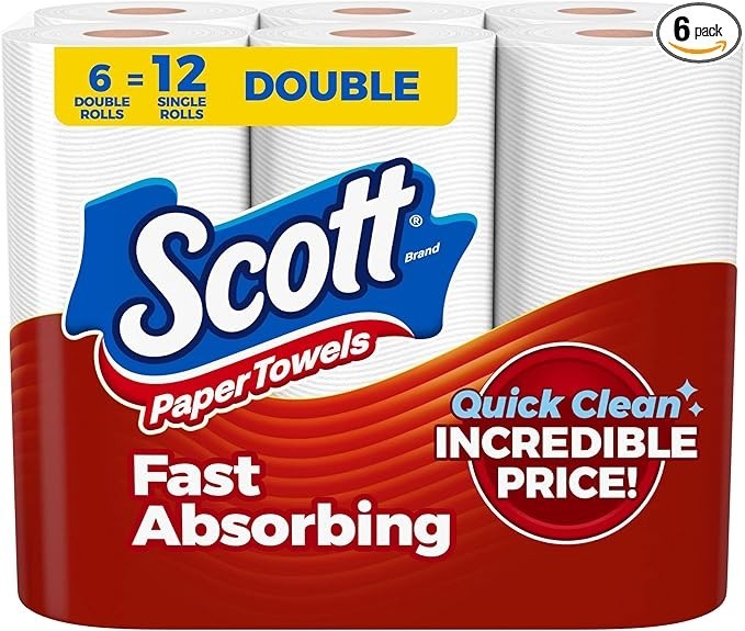 Scott Paper Towels, Choose-A-Sheet, 6 Double Rolls = 12 Regular Rolls (108 Sheet gallery