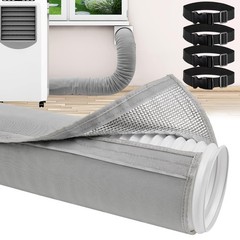 Portable Air Conditioner Hose Cover Wrap,Insulated AC Duct Vent Gray
