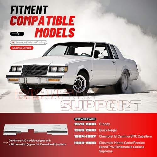 Upper Radiator Support Compatible with 1978-1988 G-body Upper Radiator Cover gallery