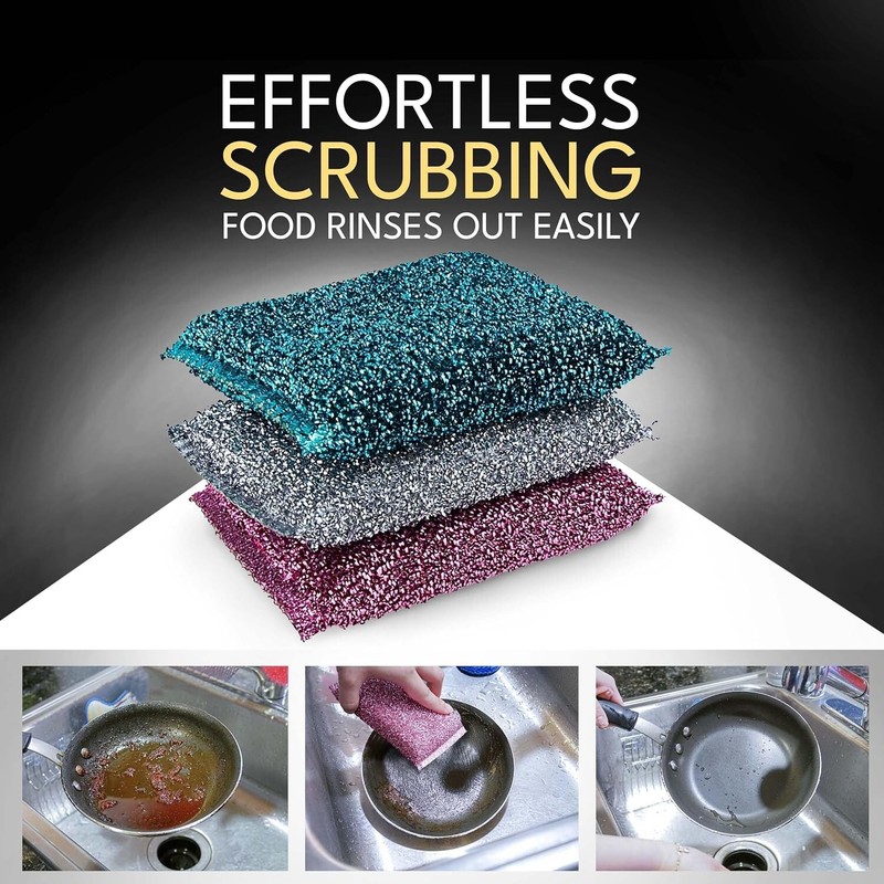 Cleanpot Pot Cleaner Non-Scratch Teflon Scrubber Luster Sponge (Package May Vary gallery