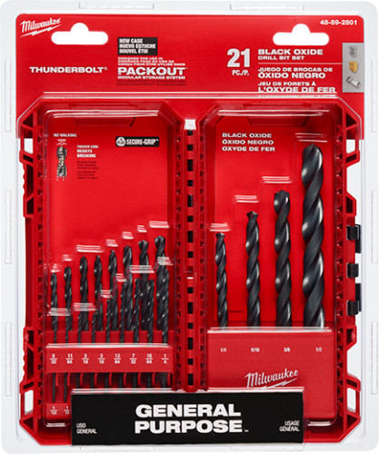 Milwaukee Thunderbolt Black Oxide Drill Bits - 21-Pc. Set, Model# 48-89-2801 gallery
