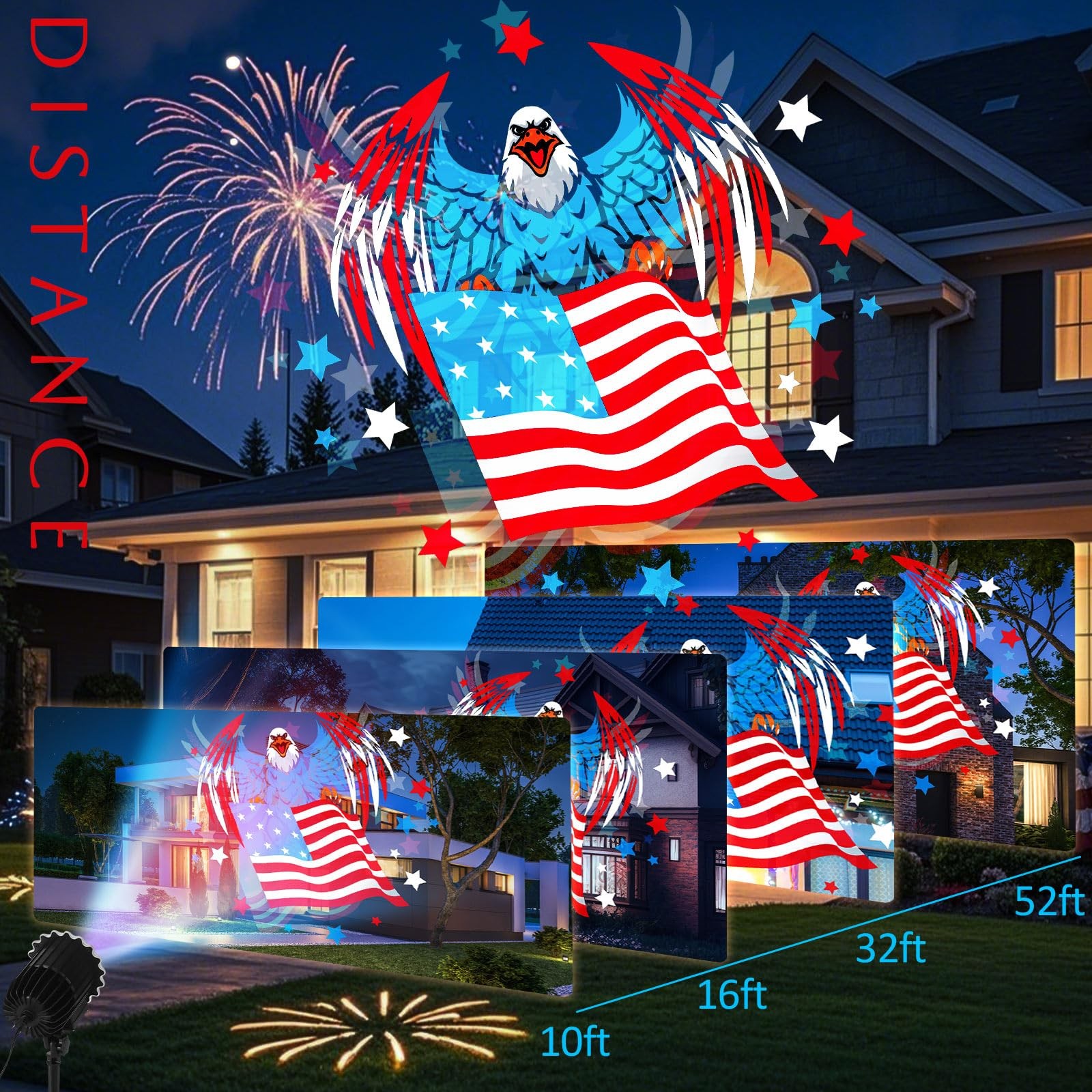 Independence Day Projector Lights 4th of July Projector Patriotic Waterproof ... gallery
