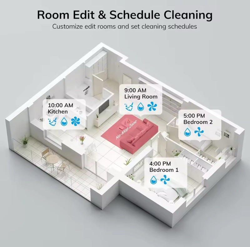 Self Empty Robot Vacuum Mop LiDAR Smart Mapping WiFi App Alexa Cleaner gallery