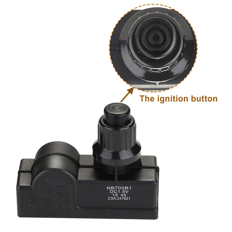 Burner Fire Pit Igniter, Push Button Ignition Kit with 2 Outlet and Ground Wire gallery