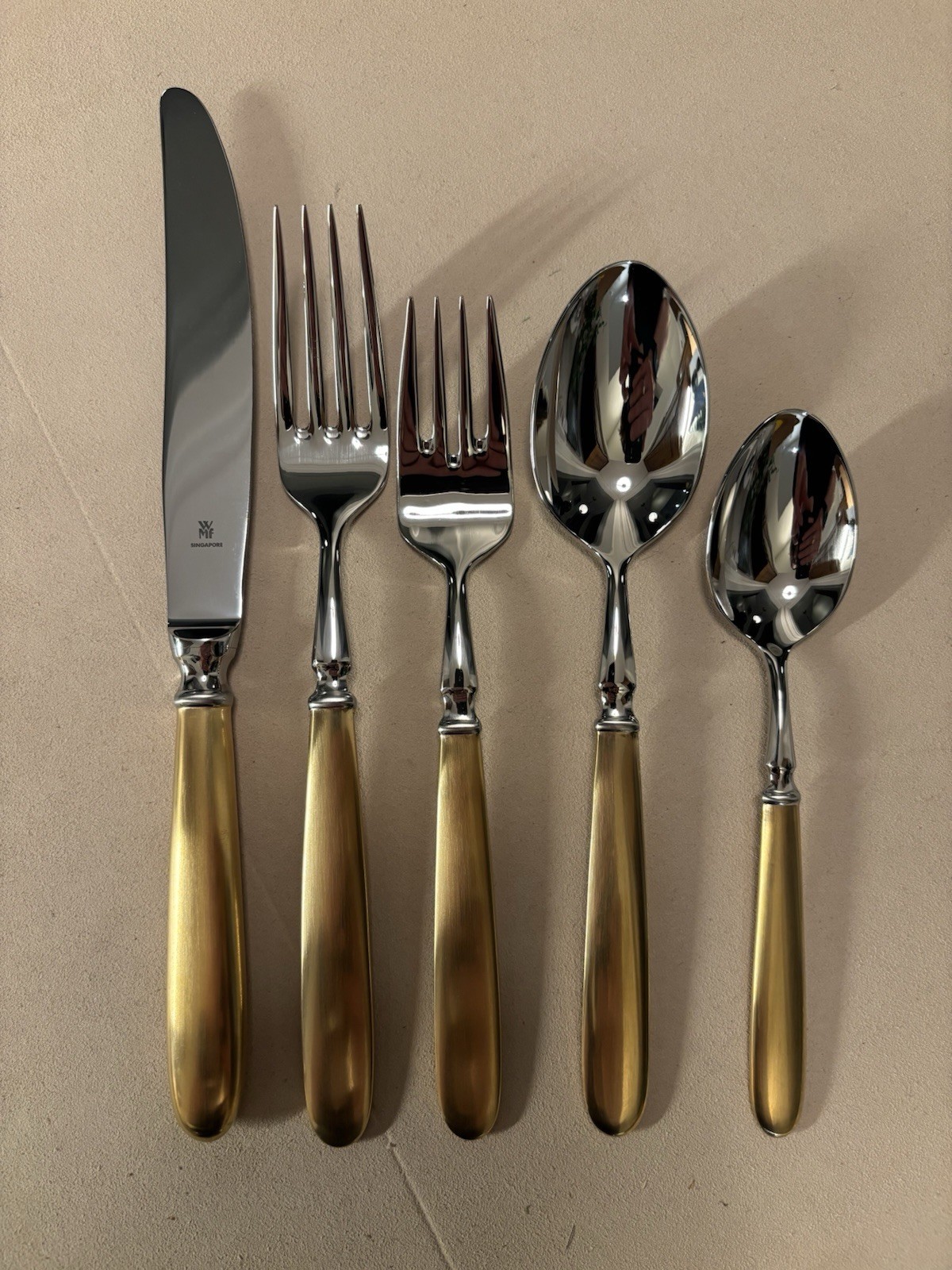 WMF Flatware - MONTANA GOLD - 5 piece place setting - NEW gallery