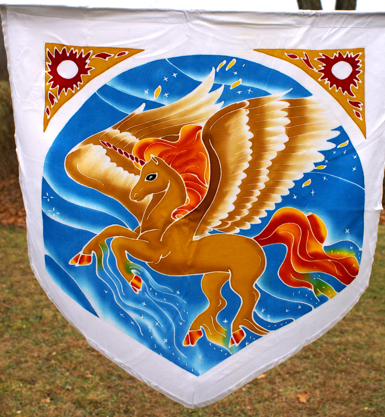 Unicorn Seasons Batik Flag String gallery