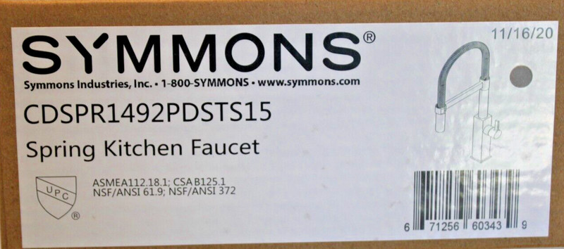 Symmons CDSPR1492PDSTS15 - Design Studio Spring Kitchen Faucet - Stainless Steel gallery