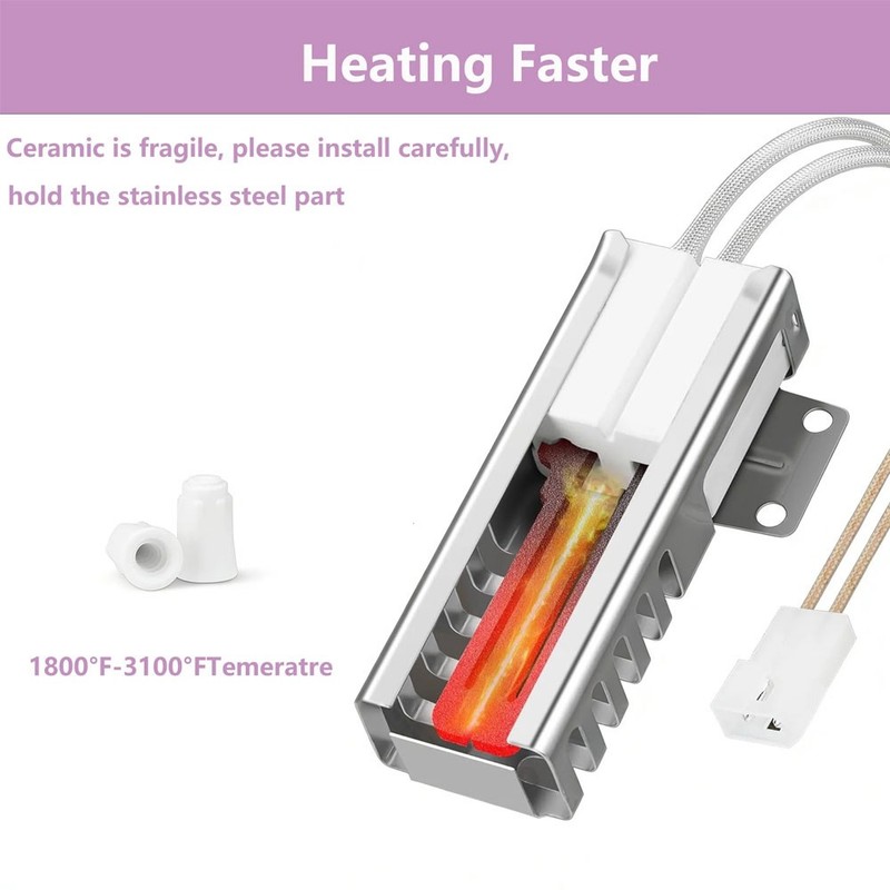Gas Range Oven Igniter For Whirlpool Roper Amana Estate W10918546 WPW10140611 gallery