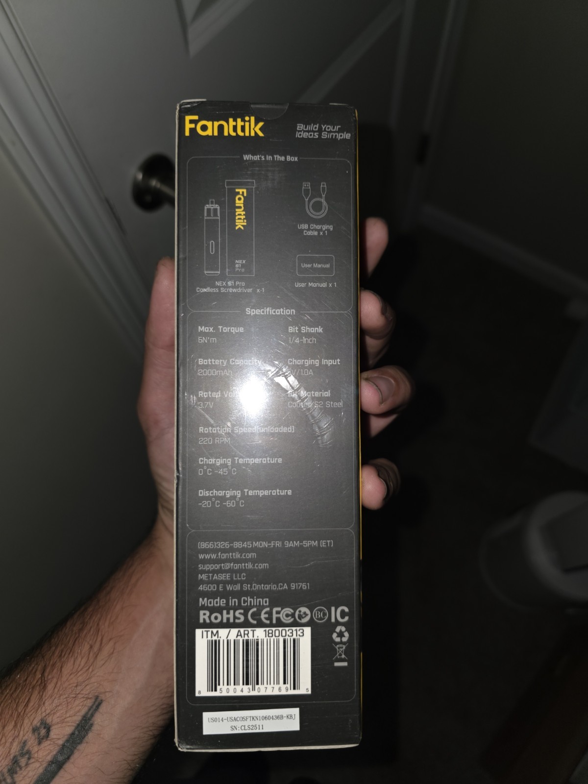 Fanttik Apex S1 Pro Cordless Screwdriver, 6Nm, 2000mAh, USB Rechargeable, Black gallery
