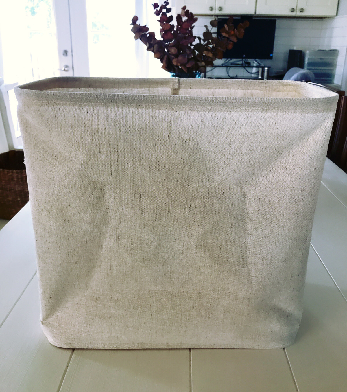 MUJI Polyester Cotton Linen Blend Soft Storage Box 35 x 32 x 18 cm gallery